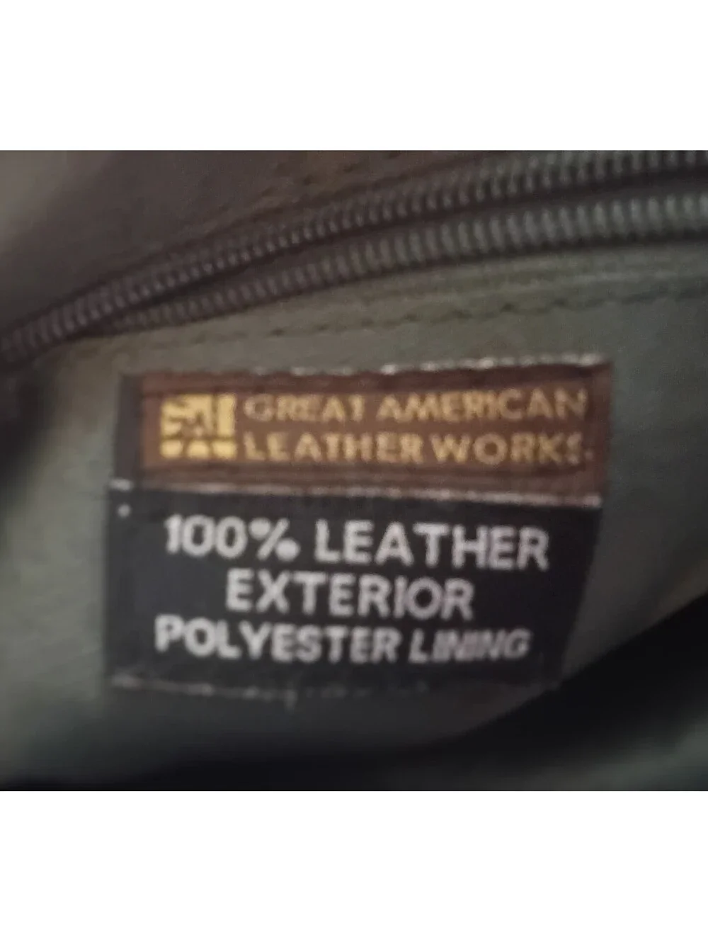 Great American Leather Works Multi-Zip  Hobo Crossbody Bag – Olive / Slate Grey